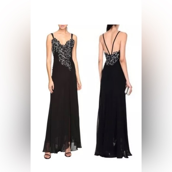 Versace Collection Lace Panel Gown Long Dress sz US 0-2 / IT 38 - Picture 2 of 7